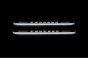 Illuminated LED Door Sill Tread Plates KIA Proceed III 2018-2024 With Proceed Logo KIA Led Door Sills opdesign