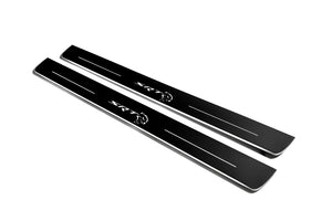 Illuminated LED Door Sill Tread Plates Chrysler 300C II 2011-2023 With SRT HELLCAT Logo Chrysler Led Door Sills decoinfabric
