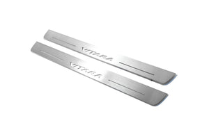 Illuminated LED Door Sill Tread Plates Suzuki Vitara 2015+ With Vitara Logo Suzuki Led Door Sills opdesign