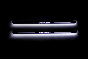 Illuminated LED Door Sill Tread Plates Opel Vivaro I 2001-2014 With Vivaro Logo Opel Led Door Sills opdesign
