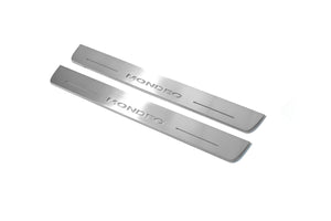 Illuminated LED Door Sill Tread Plates Ford Mondeo IV 2007-2012 With Mondeo Logo Ford Led Door Sills opdesign