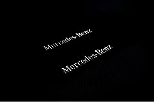 Mercedes GLS I 2015-2019 Illuminated Matte Sill Plates with logo Mercedes-Benz Mercedes Led Door Sills PRO decoinfabric