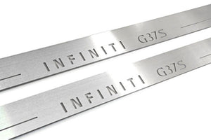 Infiniti G Coupe V36 Stainless Steel LED Door Sills – Infiniti G37S Logo