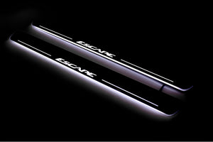 Illuminated LED Door Sill Tread Plates Ford Escape III 2013-2019 With Escape Logo Ford Led Door Sills opdesign