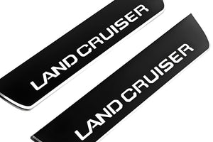 Illuminated LED Door Sill Tread Plates Toyota Prado 250 2023+ With Land Cruiser Logo Toyota Led Door Sills opdesign