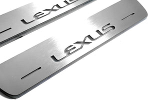 Illuminated LED Door Sill Tread Plates Lexus RX IV 2015-2023 With Lexus Logo Lexus Led Door Sills opdesign