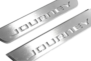 Illuminated LED Door Sill Tread Plates Dodge Journey 2009-2020 With Journey Logo Dodge Led Door Sills opdesign