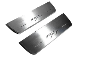 Illuminated LED Door Sill Tread Plates Dodge Durango III 2011+ With Durango R/T Logo Dodge Led Door Sills opdesign