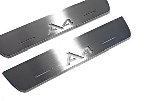 Illuminated LED Door Sill Tread Plates Audi A4 B8 2007-2016 With A4 Logo Audi Led Door Sills decoinfabric