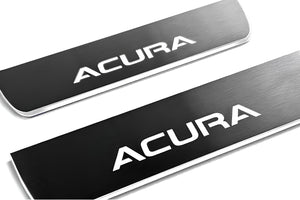Illuminated LED Door Sill Tread Plates Acura TLX I 2015-2020 With Acura Logo Acura Led Door Sills opdesign