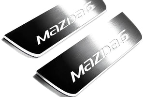 Illuminated LED Door Sill Tread Plates Mazda 6 III 2012-2024 With Mazda 6 Logo Mazda Led Door Sills opdesign