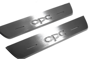 Illuminated LED Door Sill Tread Plates Opel Insignia I 2008-2017 With OPC Logo Opel Led Door Sills opdesign