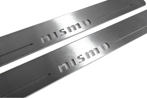 Illuminated LED Door Sill Tread Plates Nissan Patrol Y62 2010+ With NISMO Logo Nissan Led Door Sills opdesign