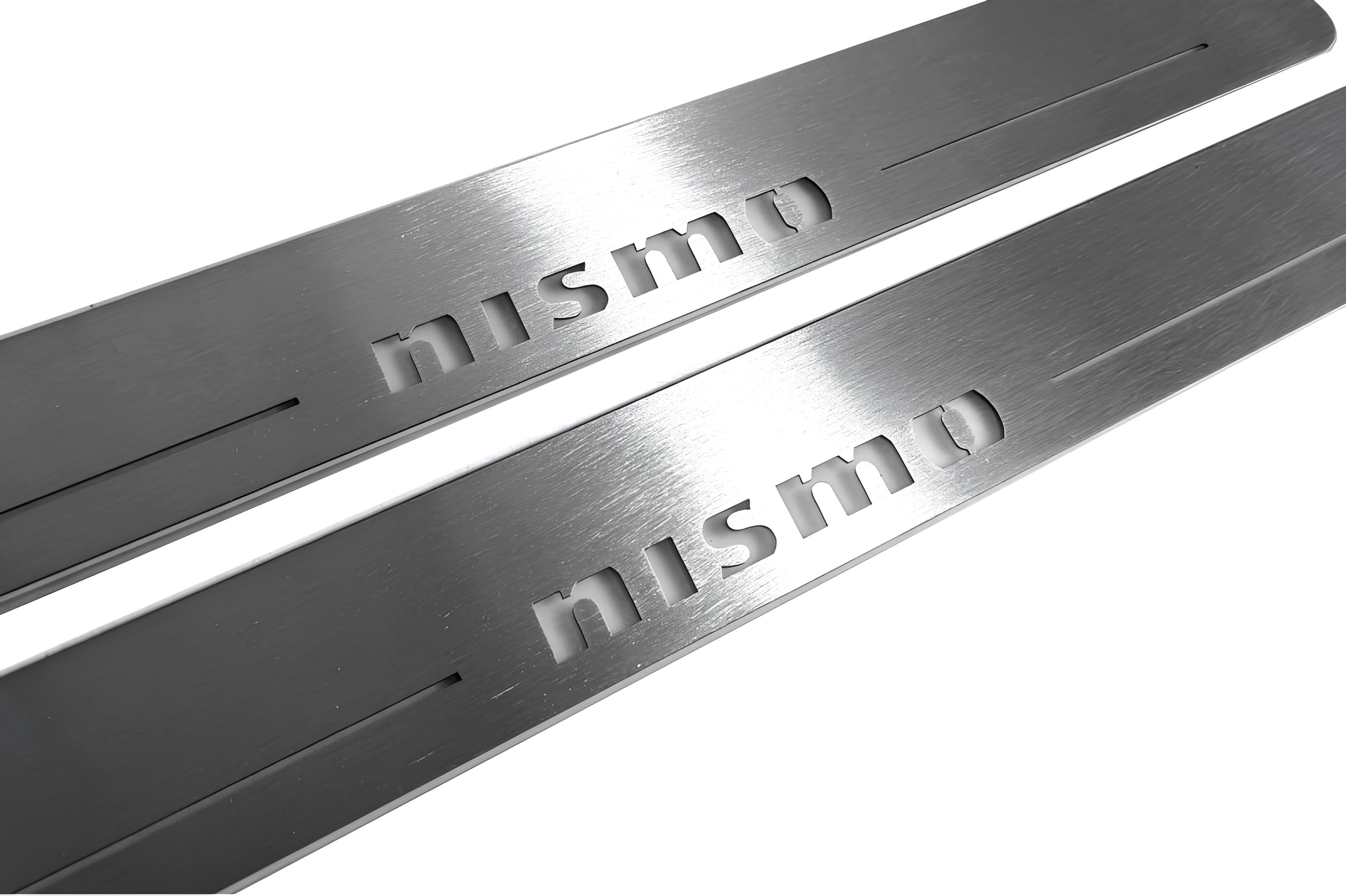 Illuminated LED Door Sill Tread Plates Nissan Patrol Y62 2010+ With NISMO Logo Nissan Led Door Sills opdesign