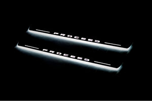 Illuminated LED Door Sill Tread Plates KIA Proceed III 2018-2024 With Proceed Logo KIA Led Door Sills opdesign