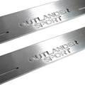 Illuminated LED Door Sill Tread Plates Mitsubishi Outlander Sport 2010+ With Outlander Sport Logo Mitsubishi Led Door Sills opdesign