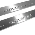Illuminated LED Door Sill Tread Plates Mitsubishi Outlander III 2012-2021 With Outlander Logo Mitsubishi Led Door Sills opdesign