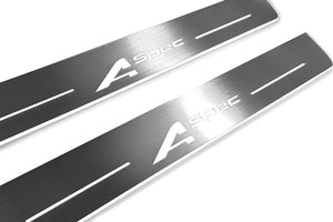 Illuminated LED Door Sill Tread Plates Acura TLX I 2015-2020 With A-Spec Logo Acura Led Door Sills opdesign