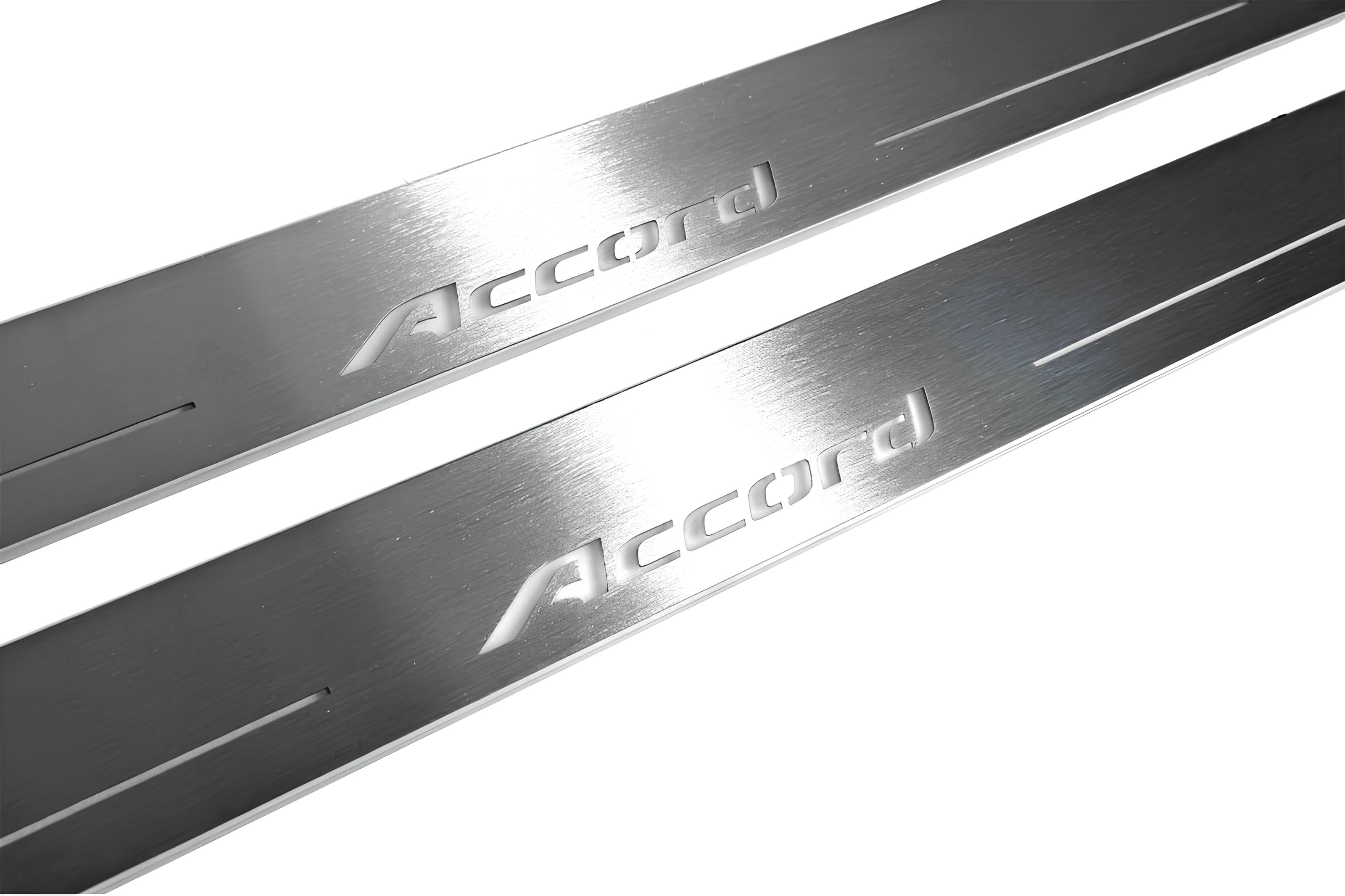 Illuminated LED Door Sill Tread Plates Honda Accord IX 2013-2018 With Accord Logo Honda Led Door Sills opdesign