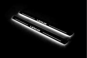 Lexus IS IV 2020+ LED Door Sills Illuminated Scuff Lexus Logo Stainless Steel Entry Guards Door Sills opdesign