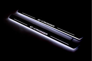 Illuminated LED Door Sill Tread Plates Citroen C-Crosser 2007-2012 With C-Crosser Logo Citroen Led Door Sills opdesign