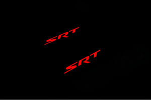 Jeep Grand Cherokee IV 2010-2021 Illuminated Matte Sill Plates with logo SRT Jeep Led Door Sills PRO opdesign