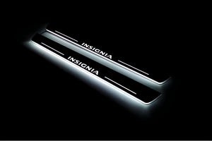 Illuminated LED Door Sill Tread Plates Opel Insignia I 2008-2017 With Insignia Logo Opel Led Door Sills opdesign