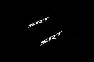 Dodge Durango III 2011+ Illuminated Matte Sill Plates with logo SRT Dodge Led Door Sills PRO opdesign