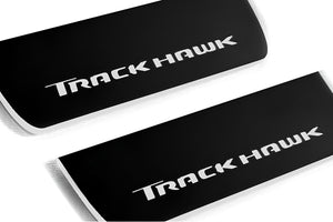 Illuminated LED Door Sill Tread Plates Jeep Grand Cherokee IV 2010-2021 With TrackHawk Logo Jeep Led Door Sills opdesign