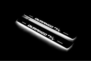 Illuminated LED Door Sill Tread Plates Dodge Durango III 2011+ With Durango R/T Logo Dodge Led Door Sills opdesign