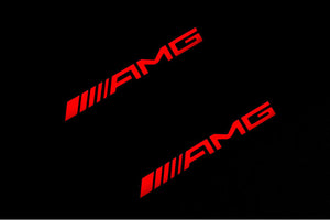 Mercedes GLA X156 2014–2019 Illuminated Matte Sill Plates with logo AMG Mercedes Led Door Sills PRO opdesign