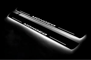 Illuminated LED Door Sill Tread Plates Ford Mondeo V 2014+ With Mondeo Logo Ford Led Door Sills opdesign