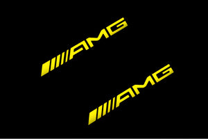 Mercedes GL X166 2012-2015 Illuminated Matte Sill Plates with logo AMG Mercedes Led Door Sills PRO opdesign