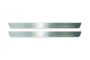 Audi A3 8V 2012-2020 LED Door Sills Illuminated Scuff A3 Logo Stainless Steel Entry Guards