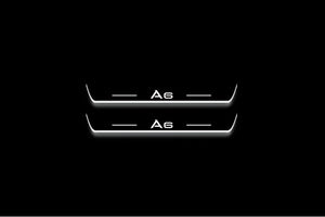 Audi A6 C8 2018+ Stainless Steel LED Door Sills – A6 Logo