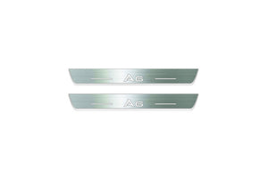Audi A6 C8 2018+ Stainless Steel LED Door Sills – A6 Logo