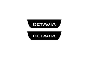 Skoda Octavia III (A7) 2013-2020 Illuminated Matte Sill Plates with logo Octavia Skoda Led Door Sills PRO opdesign