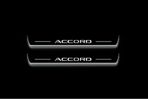 Honda Accord XI 2023+ LED Door Sills Illuminated Scuff Accord Logo Stainless Steel Entry Guards