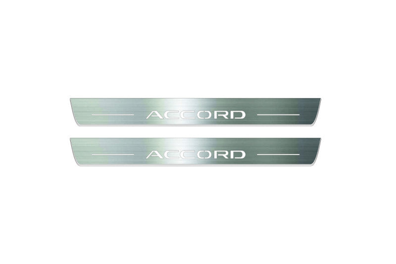 Honda Accord XI 2023+ LED Door Sills Illuminated Scuff Accord Logo Stainless Steel Entry Guards