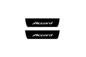 Honda Accord IX 2013-2018 Illuminated Matte Sill Plates with logo Accord Honda Led Door Sills PRO opdesign