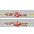 Illuminated LED Door Sill Tread Plates Dodge Ram V 2019+ With Houston Owners TRX Logo Dodge Led Door Sills opdesign