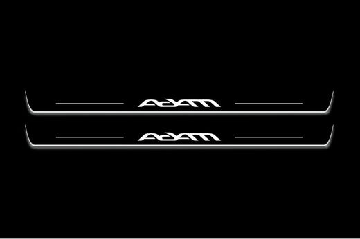 Opel Adam M13 2012–2019 — Stainless Steel LED Door Sills — Adam Logo