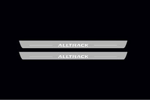 Illuminated LED Door Sill Tread Plates Volkswagen Passat B7 2010-2015 With Alltrack Logo Volkswagen Led Door Sills opdesign