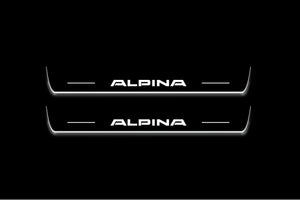 BMW 3 F30 2012-2018 LED Door Sills Illuminated Scuff Alpina Logo Stainless Steel Entry Guards
