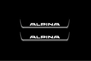 BMW 5 E34 1987-1996 LED Door Sills Illuminated Scuff Alpina Logo Stainless Steel Entry Guards