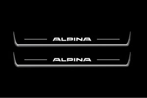 BMW 7 G11/G12 2015-2021 LED Door Sills Illuminated Scuff Alpina Logo Stainless Steel Entry Guards Door Sills Decoin