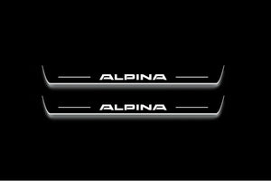BMW X7 (G07) 2018+ LED Door Sills Illuminated Scuff Alpina Logo Stainless Steel Entry Guards