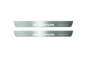 BMW X7 (G07) 2018+ LED Door Sills Illuminated Scuff Alpina Logo Stainless Steel Entry Guards