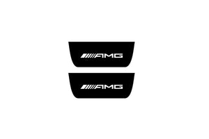 Mercedes ML W164 2005-2011 Illuminated Matte Sill Plates with logo AMG Mercedes Led Door Sills PRO opdesign