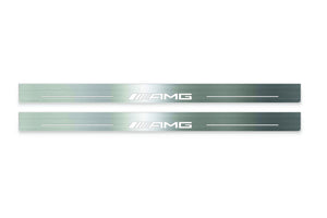 Mercedes E W210 Stainless Steel LED Door Sills – AMG Logo